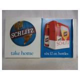 Vintage NOS Schlitz 6 Pack Display Sign - 1970