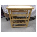 Small Wine Rack Cart w/ Removable Serving Tray Top