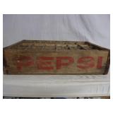 Vintage Wood Pepsi Soda Bottle Crate