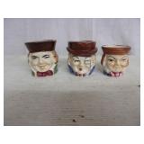 Vintage Painted Head Mugs - Japan