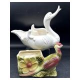 Swan and Pheasant Planters 11" x 8" and Smaller