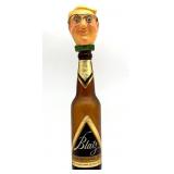 Vintage 1950s Blatz Man Advertising Beer Bottle