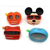 (4) View-Master View Finders - Mickey Mouse and