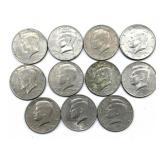 (11) Kennedy Half Dollars : 1971, 1974, 1977,