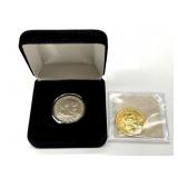 1981 Susan B. Anthony Coin in Box and Gold Plated