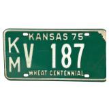 1975 Kansas License Plate