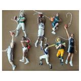 Sports Figure Christmas Ornaments 7" and Smaller