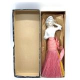 Porcelain Lady Half Doll Brush 8"