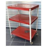 Vintage 3-Tier Metal Cart 22" x 16" x 30" -