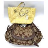 Tan and Brown and Yellow Coach Purses- cannot