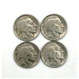 (4) Buffalo Nickels : 1935 and 1937