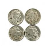 (4) Buffalo Nickels : 1935 and 1937