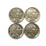 (4) Buffalo Nickels : 1935, 1937, and 1938