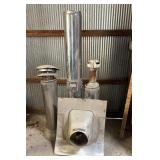 Metal Flue Pipe, (4) Sections, 6ï¿½ ID (4) 3ï¿½ ID