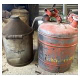 Vintage Fuel Can & Rock Island Can