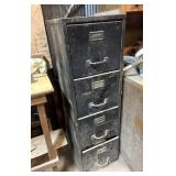 50ï¿½ Black Filing Cabinet & Contents - Plumbing,