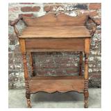 Antique Wood Wash Stand - 28.5" x 16.5" x 33"