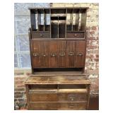 Antique/Vintage 3-Piece Stacking Wood File Cabinet