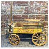 Vintage Coca-Cola Crate Wood Wagon 24" x 14.5" x