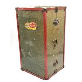 Vintage Metal and Wood Doll Steamer Trunk with