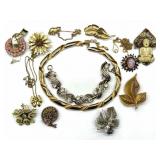 Vintage Brooches, Necklaces, and Bracelet