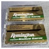 (100) Rnds. .22 Win Mag, Remington 33 Gr.