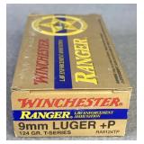 (50) Rnds. 9mm+P Winchester Ranger, 124 T