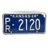 1964 Kansas License Plate