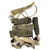 US Military WWII Pouches, Belts, and More