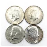 (4) Kennedy Half Dollars : 1965, 1967, and 1969