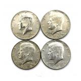 (4) Kennedy Half Dollars : 1967, 1968, and 1969