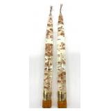 Pair of Vintage Lucite Candlesticks 8" -