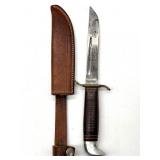 Western L77 Knife with Leather Sheath