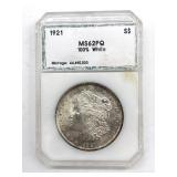 1921 Morgan Dollar Graded MS62PQ - PCI Graded