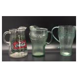 Coca-Cola Pitchers 9.25" and Smaller  - Glass and