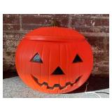 Lidded Jack-O-Lantern Blow Mold 15"