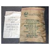 Coffee Sack and Flour Sack- coffee sack is 27"