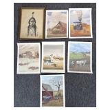 Unframed Farm Prints and Signed and Numbered