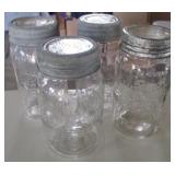 vintage canning jars .