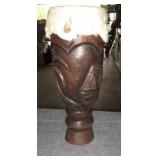 Hand carved Animal Skin Wood bongo drum