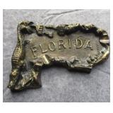 brass florida ashtray .