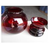 cranberryglass vases .