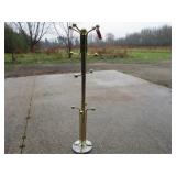 brass coat rack marble base .