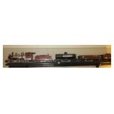 O scale train set, engine & 4 cars