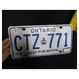 vintage ontario license plate