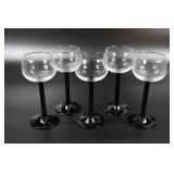 Black Base Glass Goblets