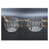 Vintage Depression Glass Sugar Bowl and Creamer