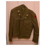 WW2 Military Jacket w/ 43rd Infantry Patch 38R