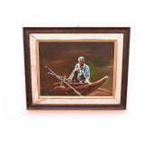 Man on Boat Artwork