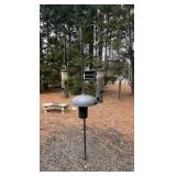 Shepherds hook with bird feeder